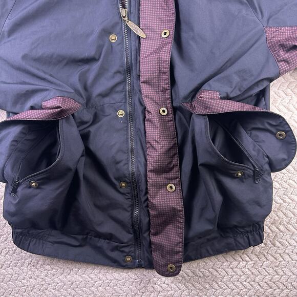 DryJoys FootJoy Golf Jacket Mens Medium FJ Full Zip Houndstooth Rain Wind - Picture 7 of 16